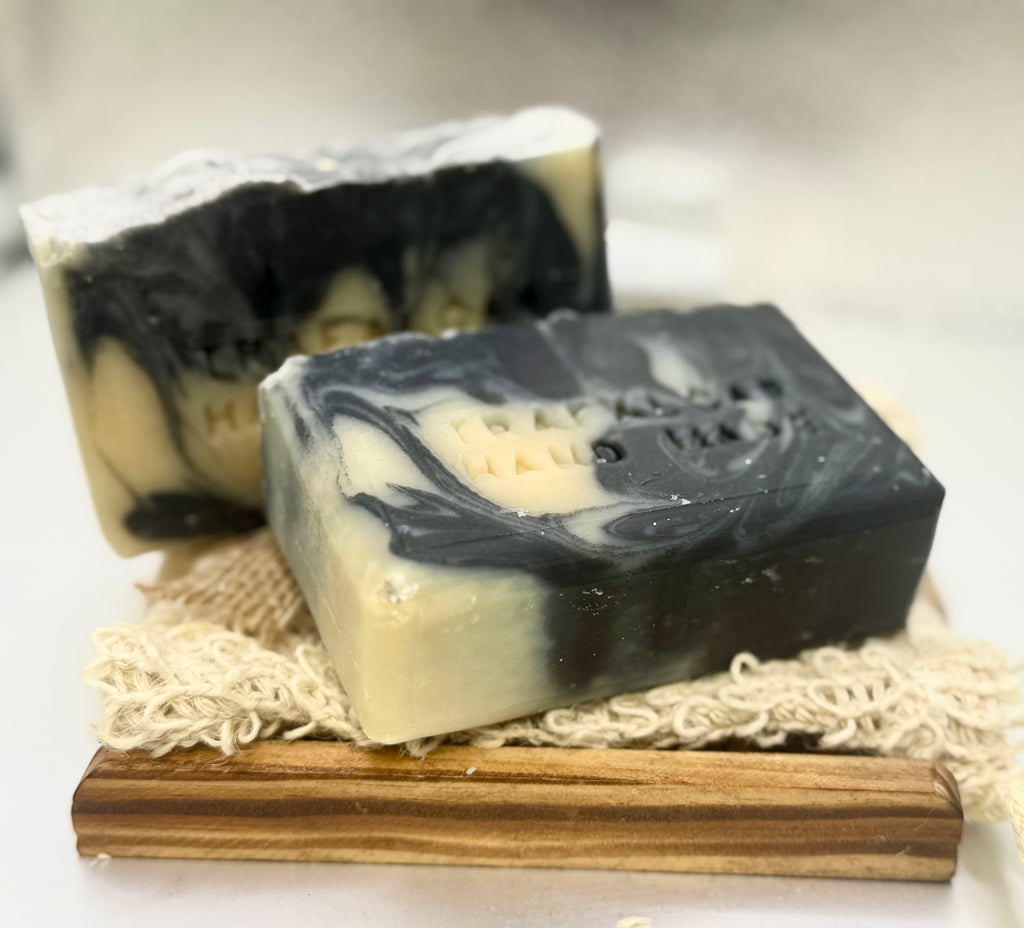 Luxury Goat Milk Soap - Rosemary, Mint & Charcoal