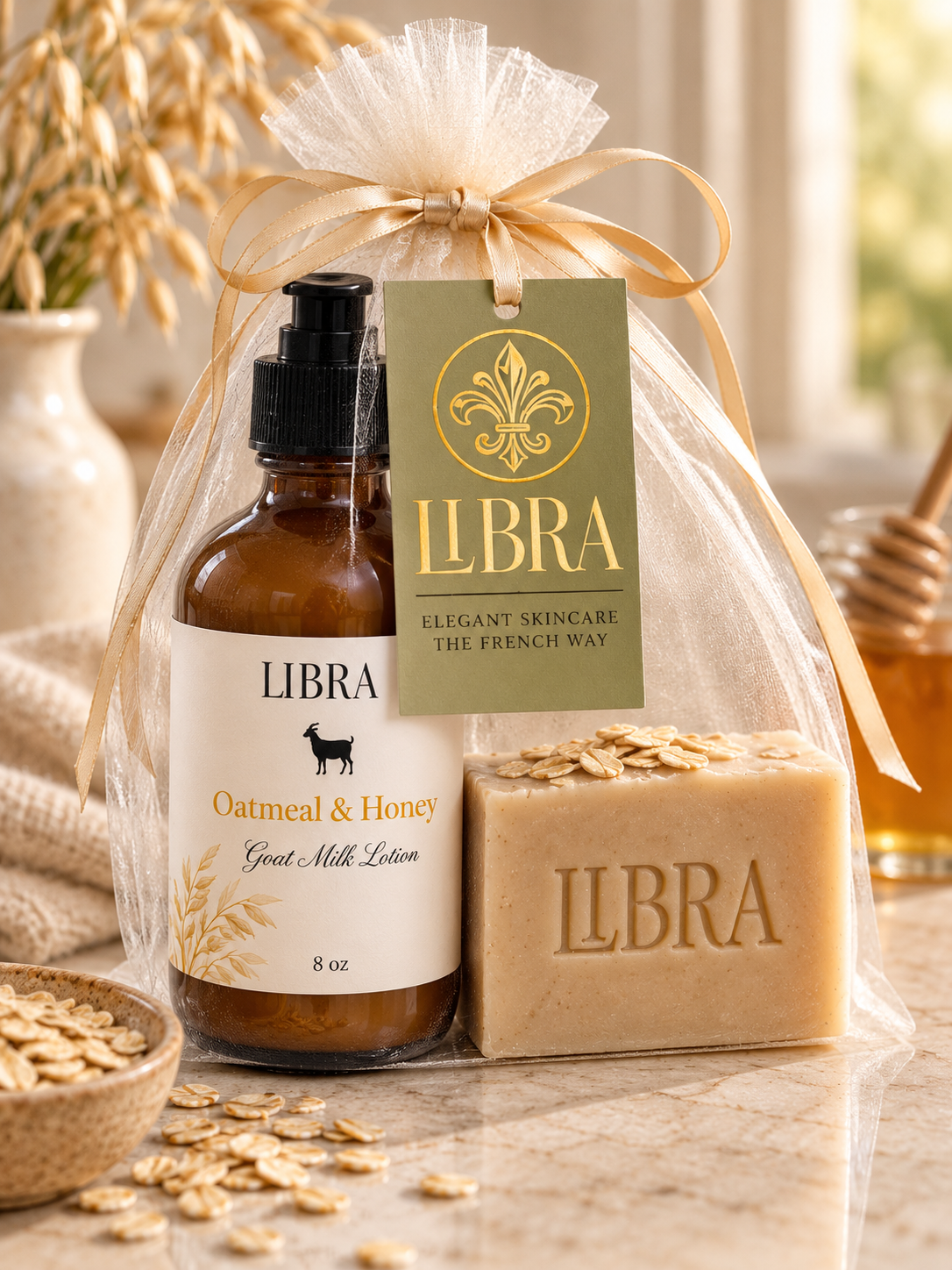 Soap & Lotion | Oatmeal & Honey Goat Milk Gift Set