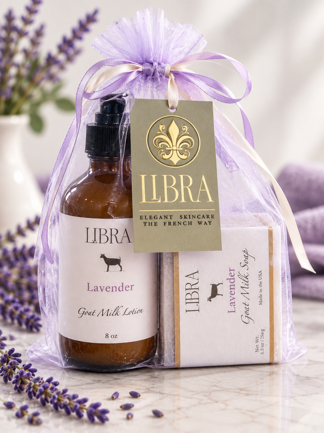 Soap & Lotion | French Lavender Goat Milk Gift Set